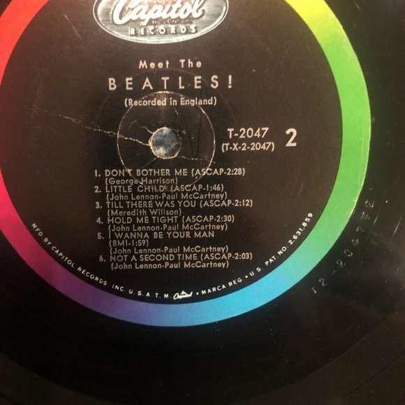 Meet The Beatles! LP Vinyl Record Original 1st Pre - Picture 2 of 6
